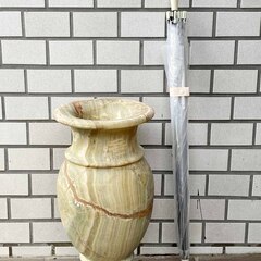 【11月17日 直接引き取り 限定】オニキス・大理石の壺　花瓶 花器  飾り壺　の画像