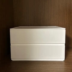 ニトリ 引出し Nインボックス レギュラー 2段/引出し2個 ホワイト の画像