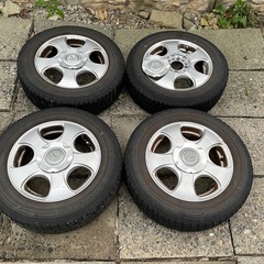 アルミホイール4本 マルチPCD100,110,114.3 165/70R14タイヤ溝なしの画像