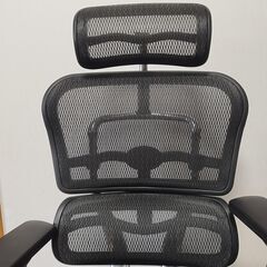 【極美品】Ergohuman Pro エルゴヒューマン プロ エラストメリックメッシュ ブラック 前傾チルト機能 オフィスチェア ゲーミングチェア デスクチェアの画像
