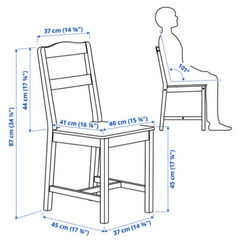 IKEA ダイニングテーブル＆チェア4脚  HÄGERNÄS　色 : アンティークステイン の画像