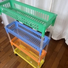 収納棚  浴室 洗面所収納 キャスター付き
の画像