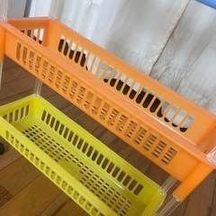 収納棚  浴室 洗面所収納 キャスター付き
の画像