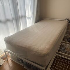 Serta サータ ペディック85 GF BOX-T ハード マットレス シングル　ベッドフレーム付き　（バラ売りは相談可)の画像