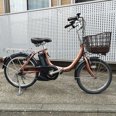 【極美品】ASSISTAUNI A2PC38 BRIDGESTONE ブリヂストン 電動アシスト自転車 アシスタユニプレミア 2020年モデル M.Xピンクゴールド バッテリー12.3Ah 20インチ 3段変速 譲渡証明書 ブリジストンの画像