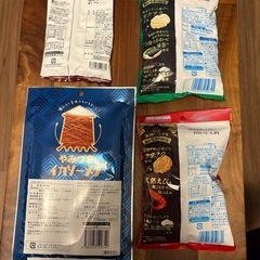 無限のり　無限エビ　ひとくちソースカツ　やみつきイカソーメン　の画像