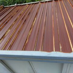 物置　ヨド物置　YODOKO 　中古　錆び有り　正面幅221センチの画像