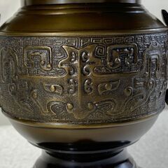  花器　唐銅　薄瑞　うすばた　銅製　花入れ　華道　生花　金属工芸　銅製品　？の画像