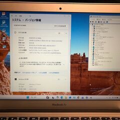 「MacBook Air 13インチ フルカスタムオプション仕様」Core i7搭載 / メモリー8GB / SSD-512GB / バッテリー使用可  / MacOS(Sequoia15.6.1版－Patcher利用) ＋Office2019＋GarageBand＋iMovie と Windows11(最新25H2版)＆OfficeProPlusの選択起動可能・中古美品の画像