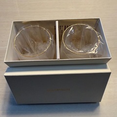 【新品未開封】ANNIVERSAIRE アニヴェルセル ペアグラス ロゼ マルチグラス 2個セット ゴールド縁の画像