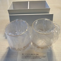 【新品未開封】ANNIVERSAIRE アニヴェルセル ペアグラス ロゼ マルチグラス 2個セット ゴールド縁の画像