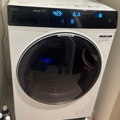 AQUA アクア ドラム式洗濯乾燥機 12kg ホワイト AQW-DX12P-Lの画像