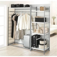 仕切り収納 ミラーパネル棚(ディノス)の画像