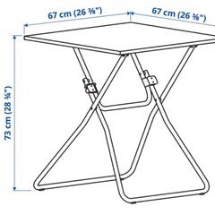 GUNDEグンデテーブル　ブラック　折りたたみの画像