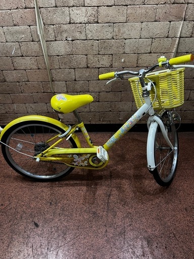 【美品】ブリヂストン ジュニア自転車 20インチ エコパル 希少イエロー