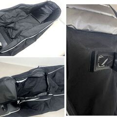 ゴルフ キャリーバッグ トラベルバッグ　カバー キャディバッグのバッグ 2輪キャスター付き ブラック/シルバーの画像