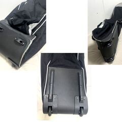 ゴルフ キャリーバッグ トラベルバッグ　カバー キャディバッグのバッグ 2輪キャスター付き ブラック/シルバーの画像