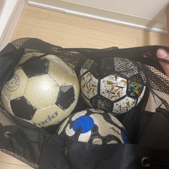 サッカーボール3個　ケース付きの画像