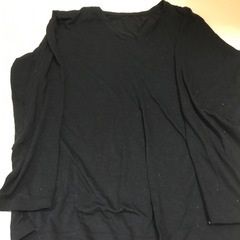 メンズ　ブラック Vネック 長袖インナーLLサイズの画像