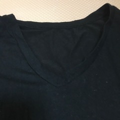 メンズ　ブラック Vネック 長袖インナーLLサイズの画像
