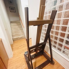 アンティーク大型木製イーゼルの画像