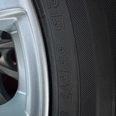 良品.バリ溝.17インチ.ヨコハマ.スタッドレスタイヤ.社外アルミホイール.4本セットの画像