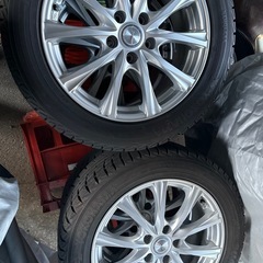 良品.バリ溝.17インチ.ヨコハマ.スタッドレスタイヤ.社外アルミホイール.4本セットの画像