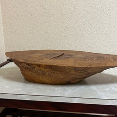 天然木 一枚板 盆栽台 花台 ケヤキ 縮み杢 ヴィンテージの画像