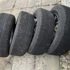 受付一旦終了 軽量アルミホイール4本 PCD100 195/65R15 タイヤ溝なしの画像