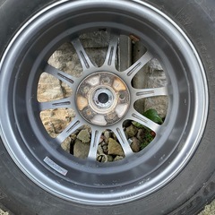 受付一旦終了 軽量アルミホイール4本 PCD100 195/65R15 タイヤ溝なしの画像