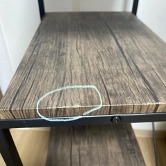 ブラック×アイアン スリムオープンラック 4段 キッチンラック ブックシェルフの画像