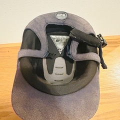 GPA グレー スエード調 乗馬ヘルメット(キャップ) 55cm カバー付きの画像