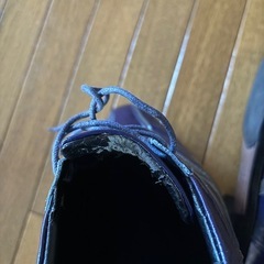 ドラゴンベアード　ダークブルー レザー ビジネスシューズの画像