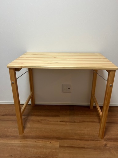 【美品】無印良品 折りたたみテーブル 机 幅８０×奥行５０×高さ７０ｃｍ