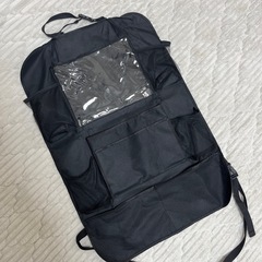 車用 シートバックポケット 収納 ブラック 1枚 の画像
