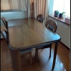 EAST WOOD ダイニングテーブル＆チェア4脚セットの画像