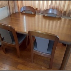 EAST WOOD ダイニングテーブル＆チェア4脚セットの画像
