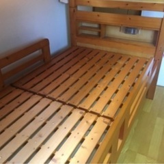 収納付き 二段ベッド（階段収納・ライト付き）11/23までに引き取り希望の画像