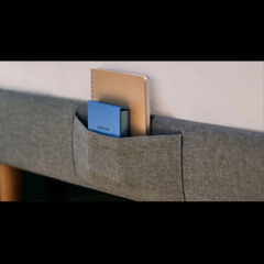 エマ　グレー クイーン　ベッド　フレーム ポケット付き　エマスリープ　emmaの画像