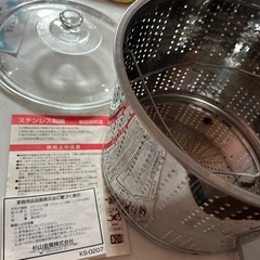 Supper ステンレス 寸胴鍋 蒸し器付きの画像