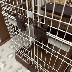 猫　キャット　ケージ　ブラウン　2段　の画像