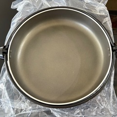 4〜５人用ガス火専用つる付きすきやき鍋　盛皿セットの画像