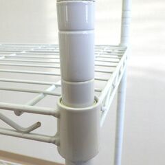 ワイヤーシェルフ４段（ホワイト）【小金井市民限定】（小金井市再生家具）品番：11-02-07 ※新規優先の画像