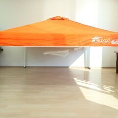 タープテント（オレンジ・サイドシート付）【小金井市民限定】（小金井市再生家具）品番：11-02-11 ※新規優先の画像