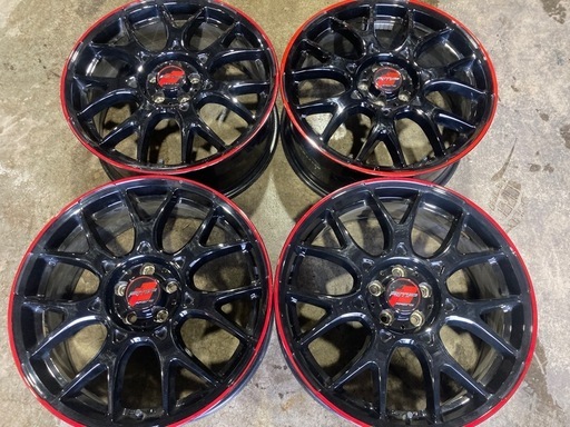 売約済み　MID RMP RACING 18×7.5J 5H100PCD+50 4本  プリウスレガシィインプレッサなどに