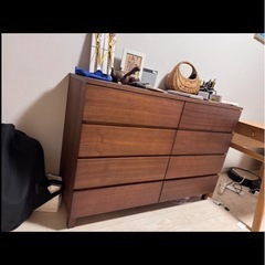 無印良品木製チェスト　ブラウンの画像