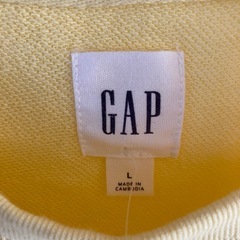 GAP イエロー、七部袖シャツと短パンセットアップの画像