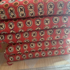 未使用に近い　古典柄座布団　5枚の画像