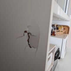 キッチンボード　炊飯器スライド付き　(破損あり)の画像