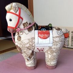 木目込み人形　2026年干支　午　馬　高さ18cmの画像